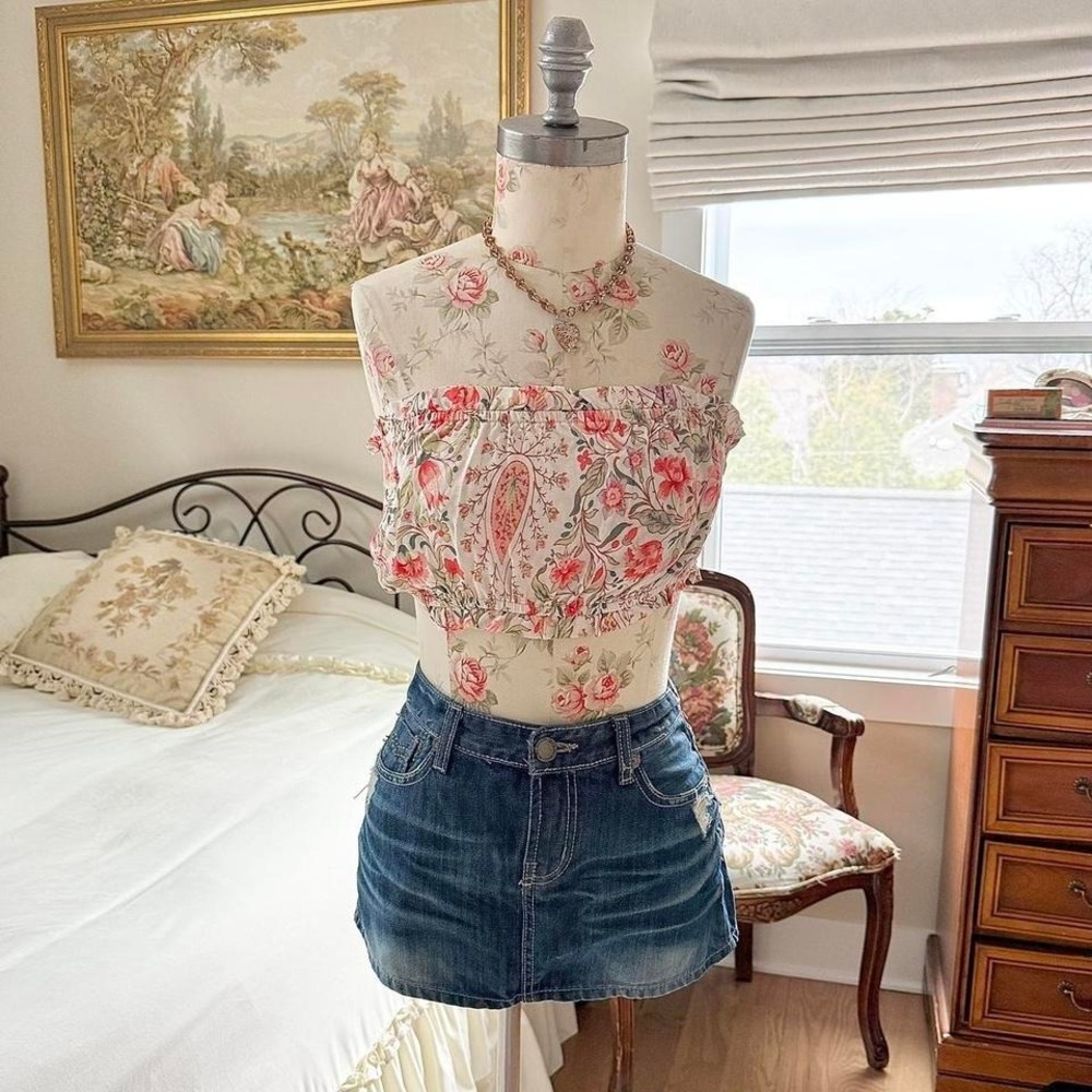 floral bandeau top  anthropologie floral‎ bandeau top size small